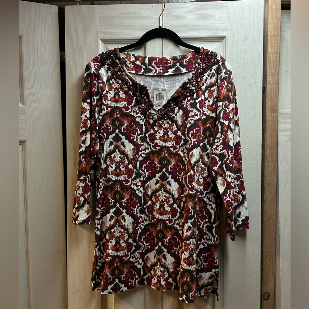 NWT Sonoma Multicolor Patterned Top
